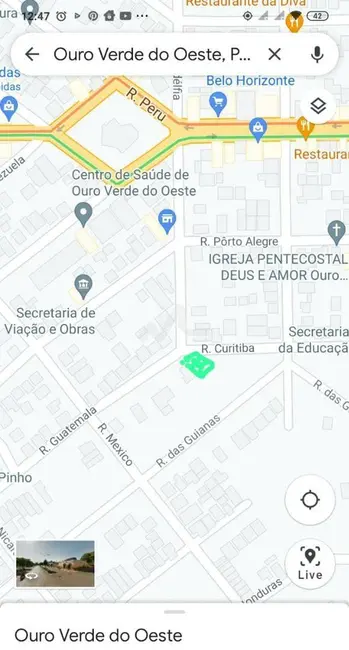 Foto 3 de Terreno / Lote à venda, 346m2 em Centro, Ouro Verde Do Oeste - PR