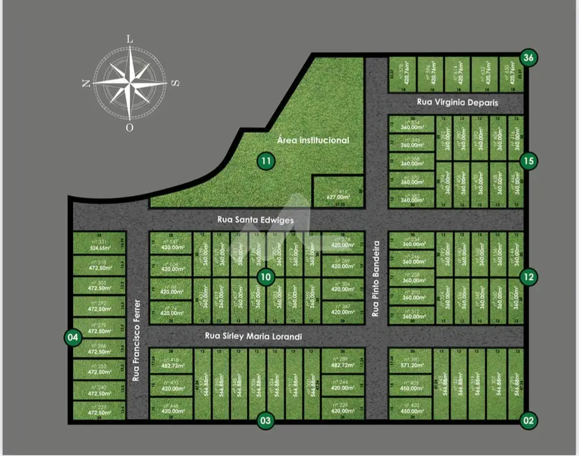 Terreno / Lote à venda, 360m2 em Jardim Pancera, Toledo - PR - imagem 2 Foto 2 de Terreno / Lote à venda, 360m2 em Jardim Pancera, Toledo - PR