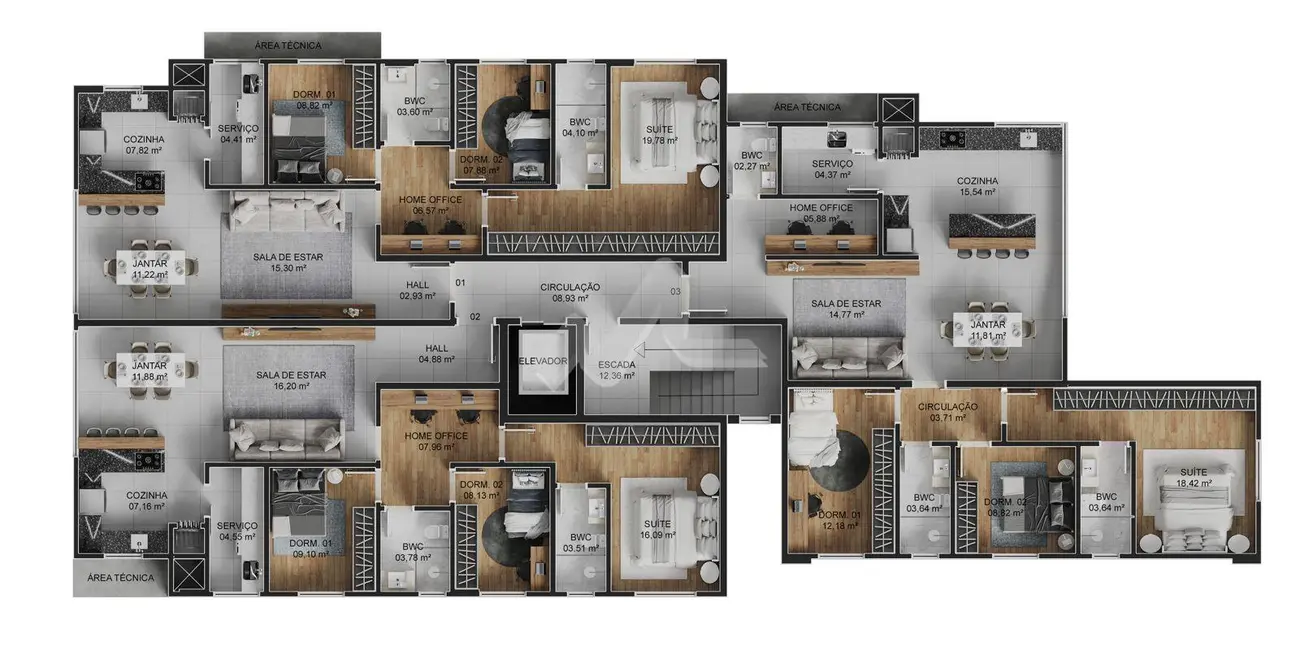 Apartamento com 2 quartos à venda, 120m2 em Jardim La Salle, Toledo - PR - imagem 5 Foto 5 de Apartamento com 2 quartos à venda, 120m2 em Jardim La Salle, Toledo - PR