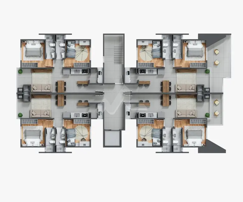 Apartamento com 1 quarto à venda, 70m2 em Jardim Planalto, Toledo - PR - imagem 7 Foto 7 de Apartamento com 1 quarto à venda, 70m2 em Jardim Planalto, Toledo - PR