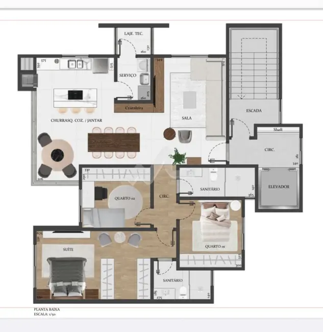Foto 2 de Apartamento com 2 quartos à venda, 116m2 em Jardim La Salle, Toledo - PR