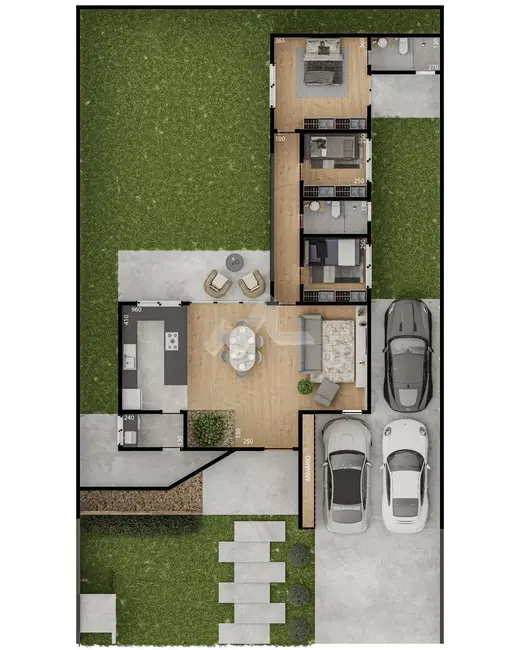 Foto 2 de Casa com 2 quartos à venda, 122m2 em Vila Becker, Toledo - PR
