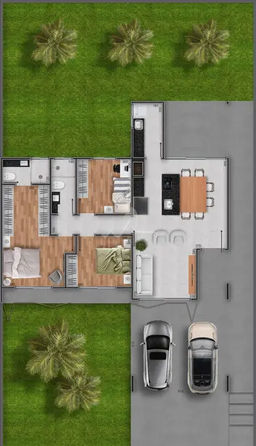 Casa com 2 quartos à venda, 129m2 em Vila Becker, Toledo - PR - imagem 2 Foto 2 de Casa com 2 quartos à venda, 129m2 em Vila Becker, Toledo - PR