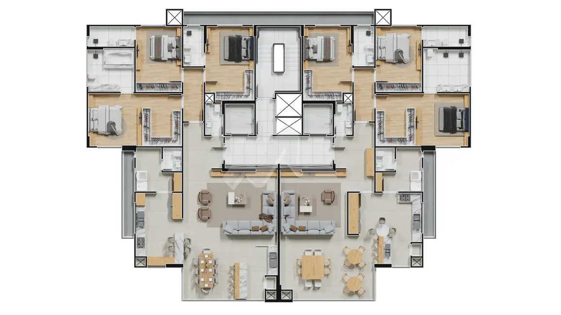Apartamento com 3 quartos à venda, 181m2 em Jardim La Salle, Toledo - PR - imagem 7 Foto 7 de Apartamento com 3 quartos à venda, 181m2 em Jardim La Salle, Toledo - PR