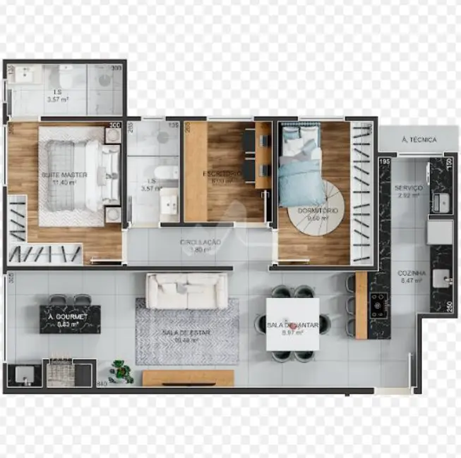 Apartamento com 2 quartos à venda, 86m2 em Centro, Toledo - PR - imagem 8 Foto 8 de Apartamento com 2 quartos à venda, 86m2 em Centro, Toledo - PR