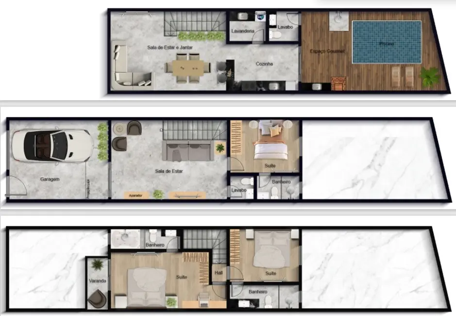 Foto 2 de Casa com 3 quartos à venda em Campo Grande, Rio De Janeiro - RJ