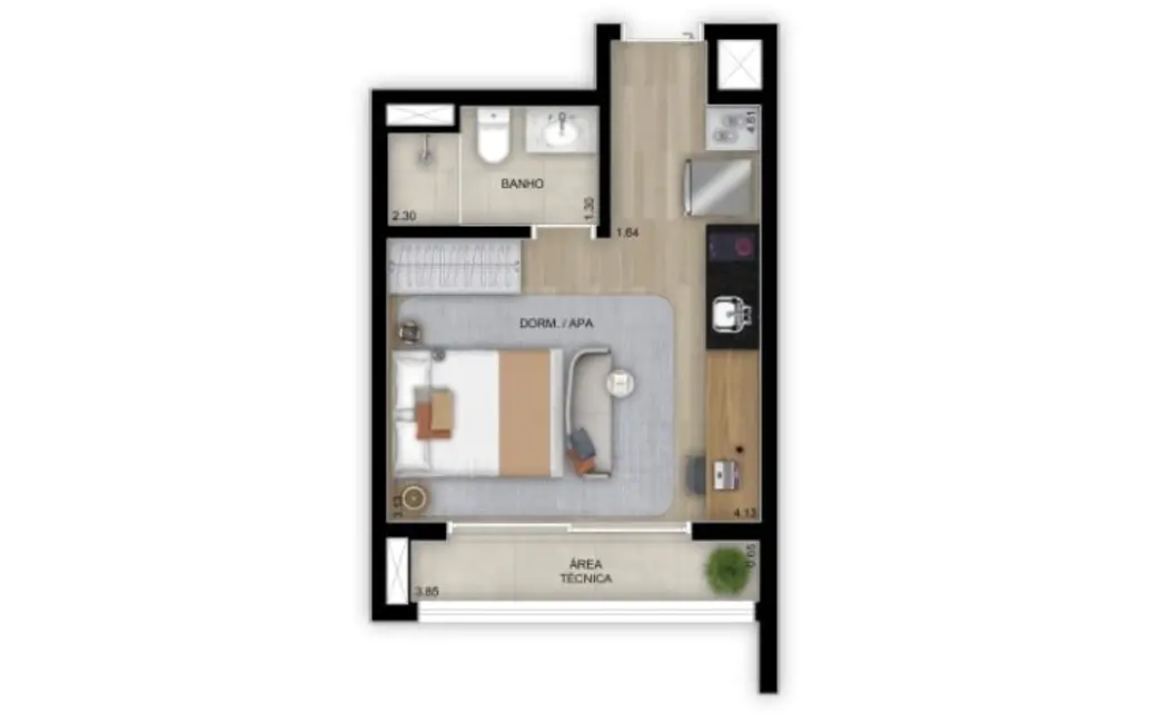 Foto 9 de Apartamento com 1 quarto à venda, 25m2 em Alto da Boa Vista, São Paulo - SP