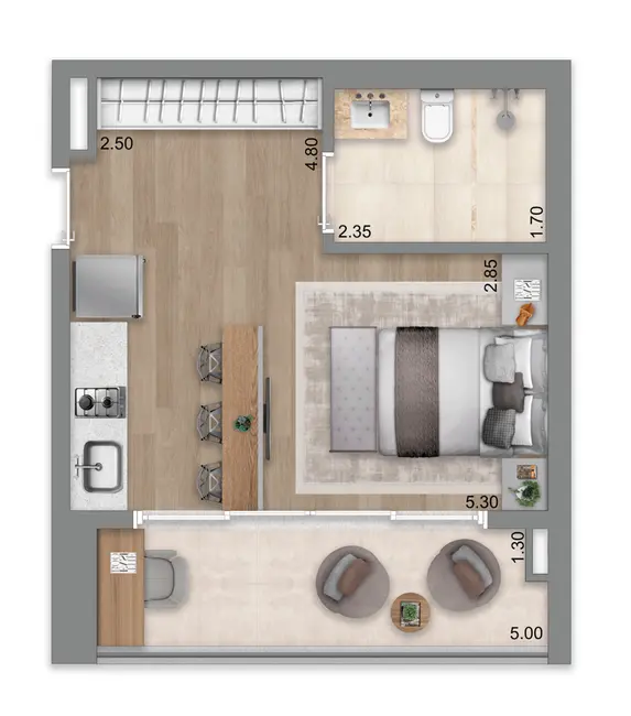 Foto 9 de Apartamento com 1 quarto à venda, 37m2 em Brooklin Paulista, São Paulo - SP