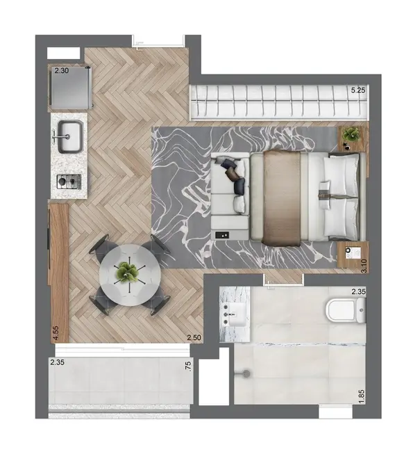 Apartamento com 1 quarto à venda, 39m2 em Vila Mariana, São Paulo - SP - imagem 9 Foto 9 de Apartamento com 1 quarto à venda, 39m2 em Vila Mariana, São Paulo - SP