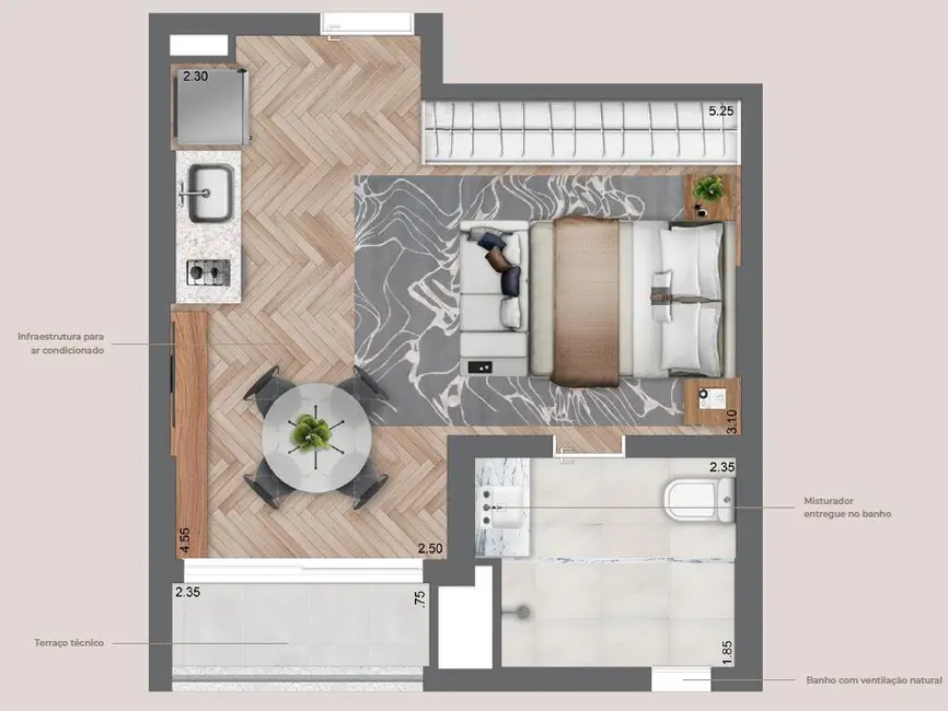 Apartamento com 1 quarto à venda, 32m2 em Vila Mariana, São Paulo - SP - imagem 7 Foto 7 de Apartamento com 1 quarto à venda, 32m2 em Vila Mariana, São Paulo - SP