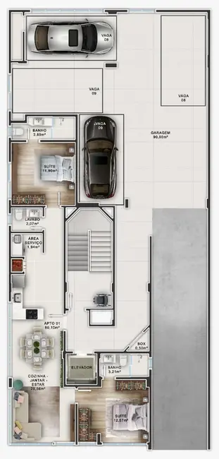 Foto 9 de Apartamento com 2 quartos à venda, 81m2 em Bombinhas - SC