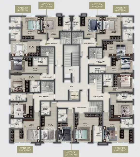 Apartamento com 2 quartos à venda, 149m2 em Bombinhas - SC - imagem 7 Foto 7 de Apartamento com 2 quartos à venda, 149m2 em Bombinhas - SC