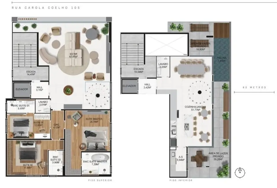 Apartamento com 3 quartos à venda, 276m2 em Itajai - SC - imagem 9 Foto 9 de Apartamento com 3 quartos à venda, 276m2 em Itajai - SC