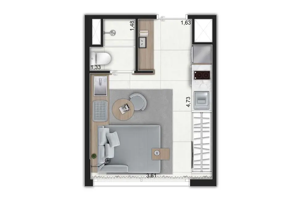 Foto 3 de Apartamento com 1 quarto à venda, 20m2 em Indianópolis, São Paulo - SP