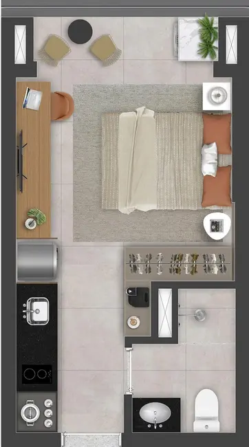 Foto 9 de Apartamento com 1 quarto à venda, 17m2 em Jabaquara, São Paulo - SP