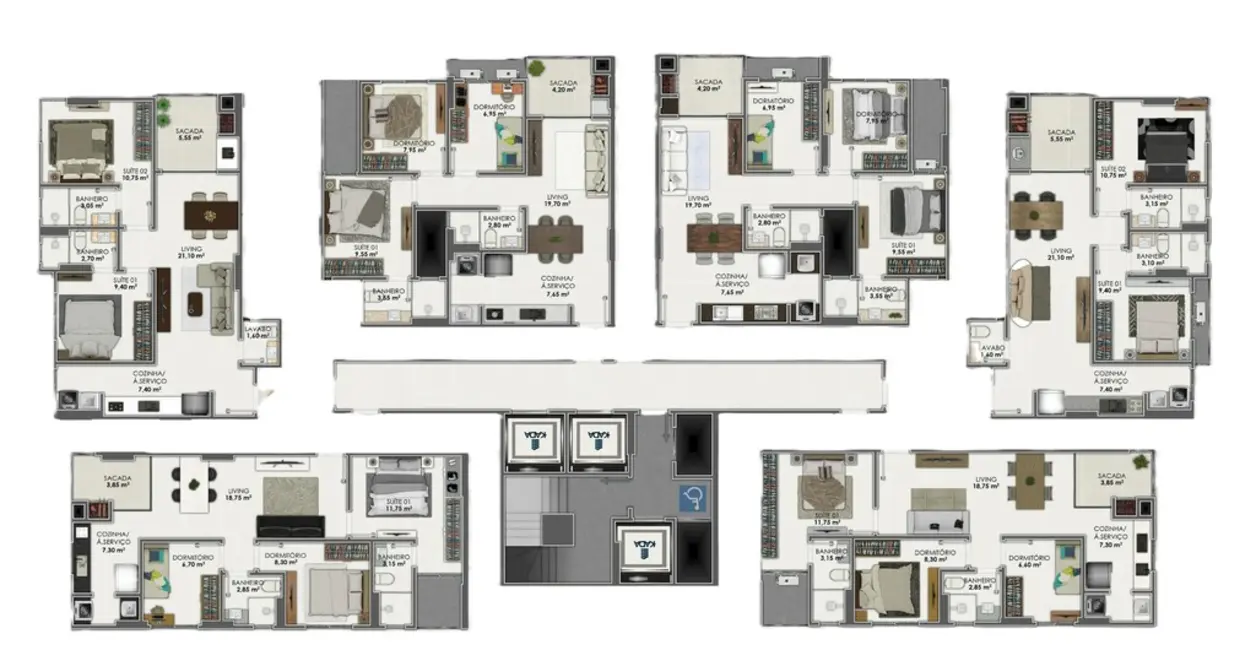 Foto 4 de Apartamento com 3 quartos à venda, 70m2 em Itapema - SC