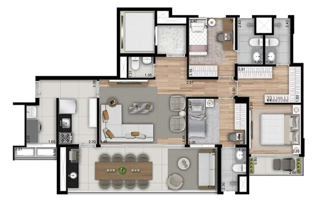 Foto 2 de Apartamento com 3 quartos à venda, 116m2 em Ipiranga, São Paulo - SP