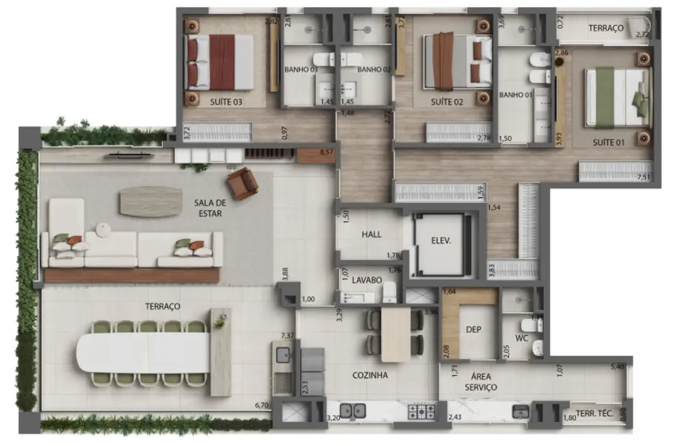 Apartamento com 3 quartos à venda, 393m2 em Moema, São Paulo - SP - imagem 8 Foto 8 de Apartamento com 3 quartos à venda, 393m2 em Moema, São Paulo - SP