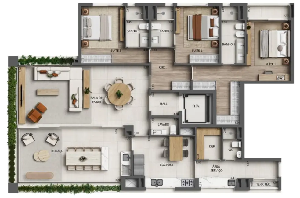 Apartamento com 3 quartos à venda, 393m2 em Moema, São Paulo - SP - imagem 7 Foto 7 de Apartamento com 3 quartos à venda, 393m2 em Moema, São Paulo - SP