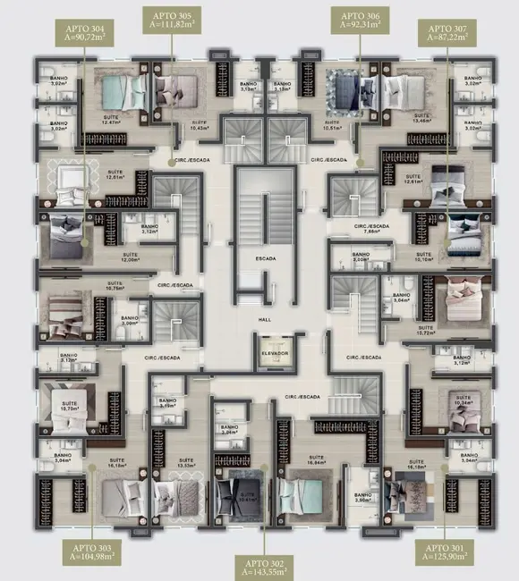 Foto 7 de Apartamento com 2 quartos à venda, 117m2 em Bombinhas - SC