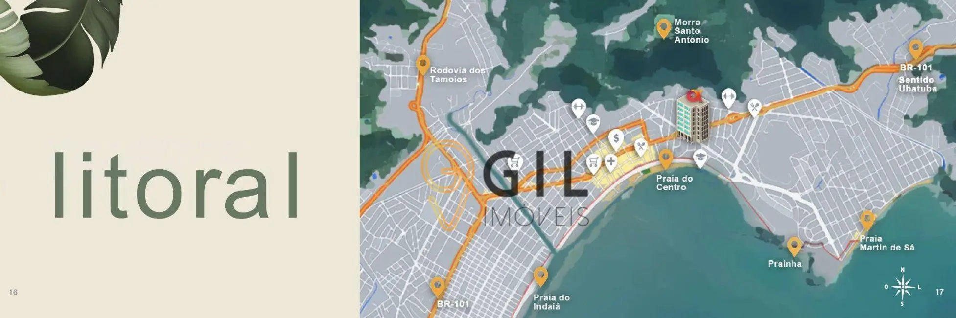 Foto 9 de Apartamento com 1 quarto à venda, 50m2 em Sumaré, Caraguatatuba - SP