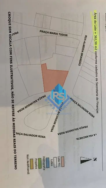 Foto 3 de Terreno / Lote à venda, 362m2 em Sao Bernardo Do Campo - SP