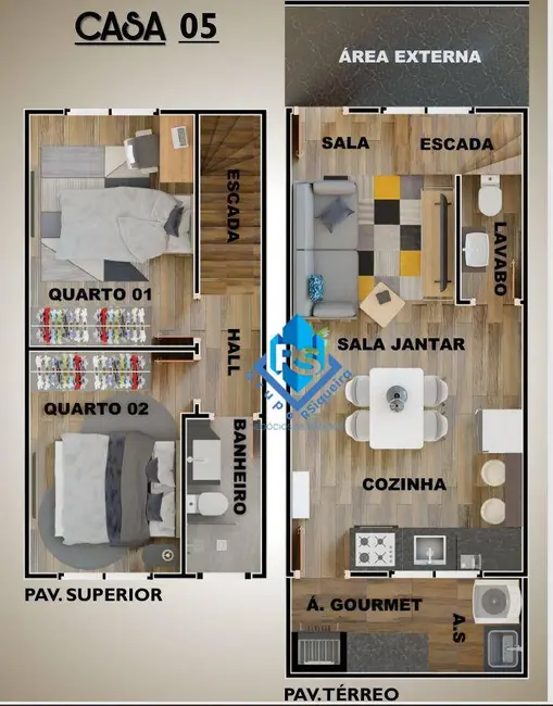 Foto 9 de Sobrado com 2 quartos à venda, 52m2 em Mirim, Praia Grande - SP