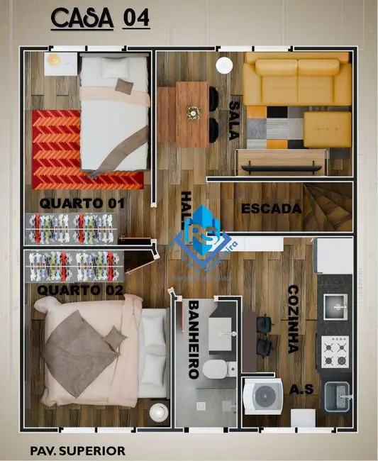 Foto 8 de Sobrado com 2 quartos à venda, 52m2 em Mirim, Praia Grande - SP