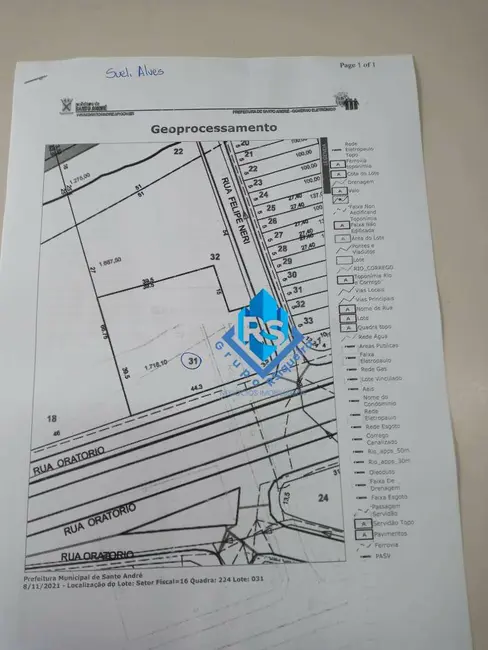 Terreno / Lote à venda e para alugar, 1718m2 em Parque Novo Oratório, Santo Andre - SP - imagem 6 Foto 6 de Terreno / Lote à venda e para alugar, 1718m2 em Parque Novo Oratório, Santo Andre - SP