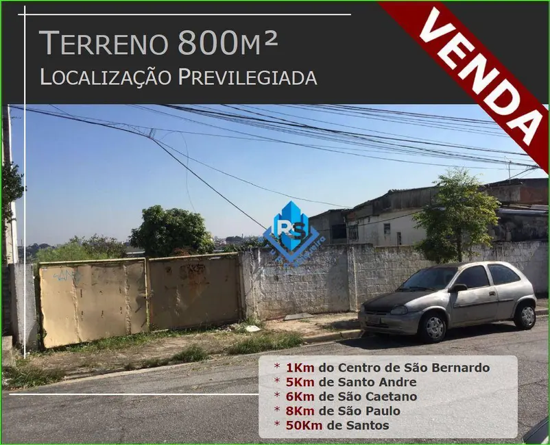 Foto 1 de Terreno / Lote à venda, 800m2 em Sao Bernardo Do Campo - SP