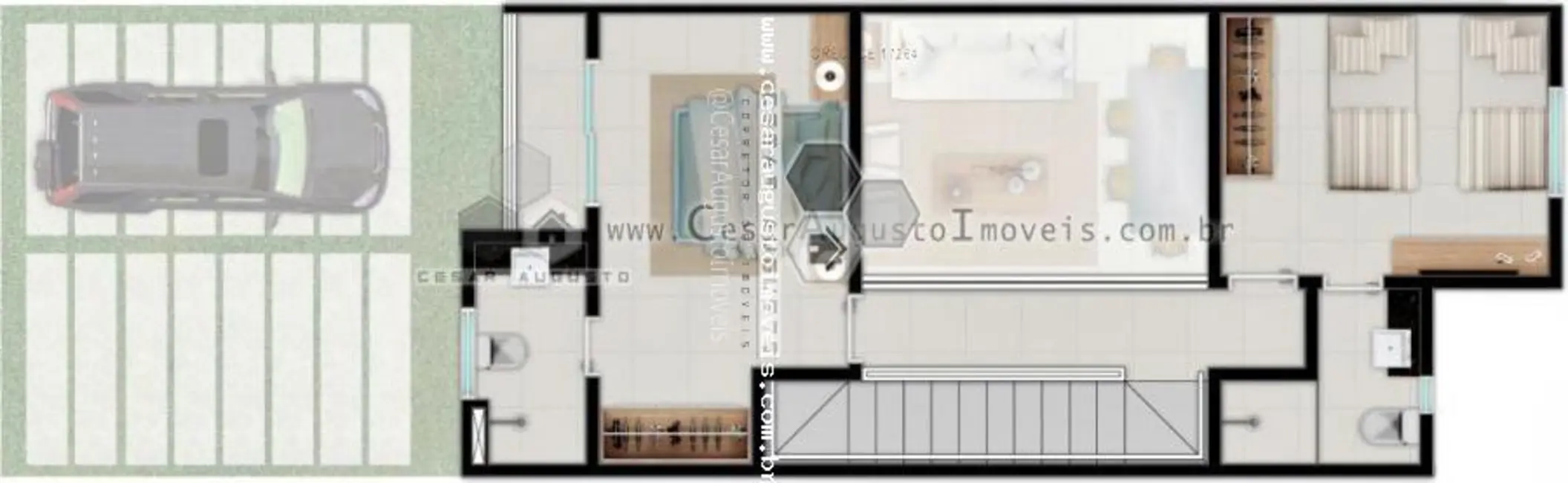 Casa de Condomínio com 3 quartos à venda, 97m2 em Aquiraz - CE - imagem 3 Foto 3 de Casa de Condomínio com 3 quartos à venda, 97m2 em Aquiraz - CE