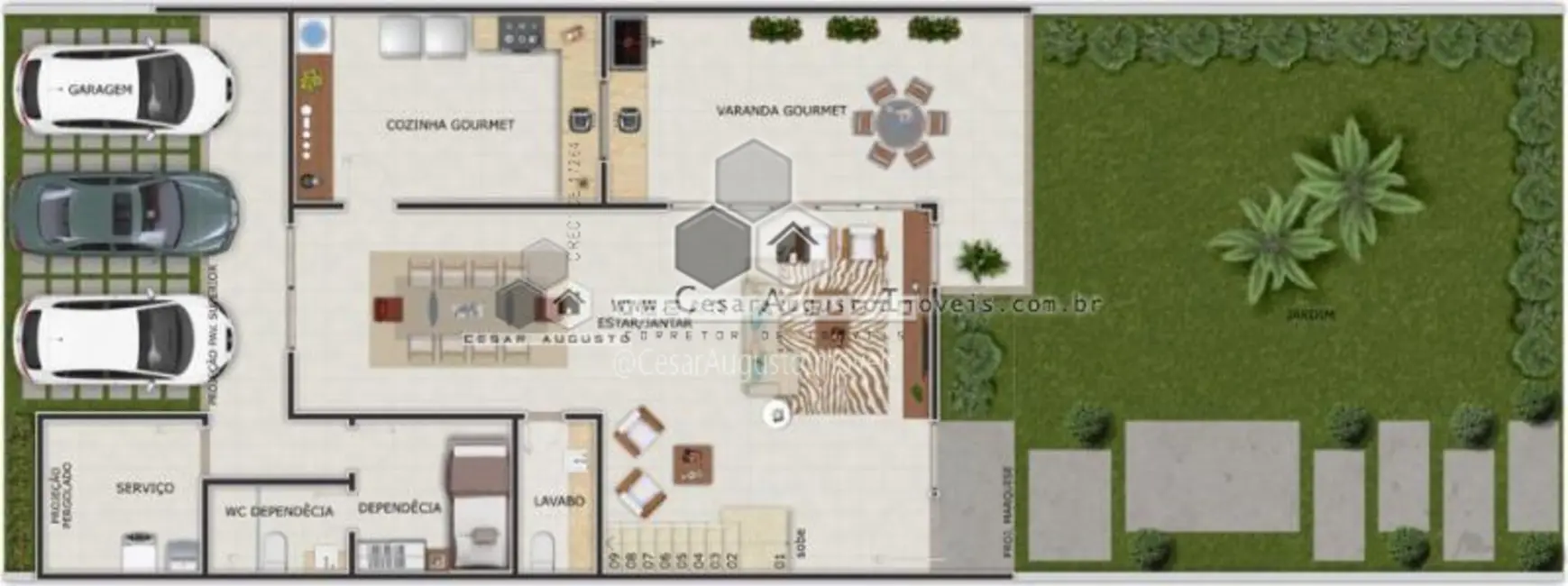 Casa com 3 quartos à venda, 229m2 em Sapiranga, Fortaleza - CE - imagem 3 Foto 3 de Casa com 3 quartos à venda, 229m2 em Sapiranga, Fortaleza - CE