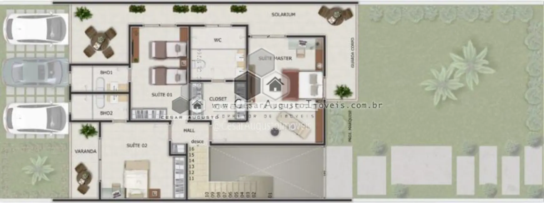 Casa com 3 quartos à venda, 229m2 em Sapiranga, Fortaleza - CE - imagem 4 Foto 4 de Casa com 3 quartos à venda, 229m2 em Sapiranga, Fortaleza - CE