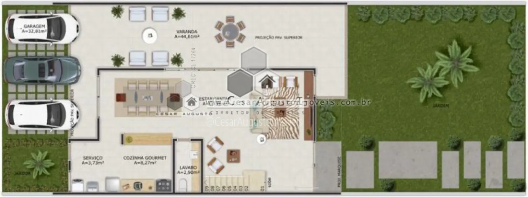 Casa com 3 quartos à venda, 229m2 em Sapiranga, Fortaleza - CE - imagem 8 Foto 8 de Casa com 3 quartos à venda, 229m2 em Sapiranga, Fortaleza - CE