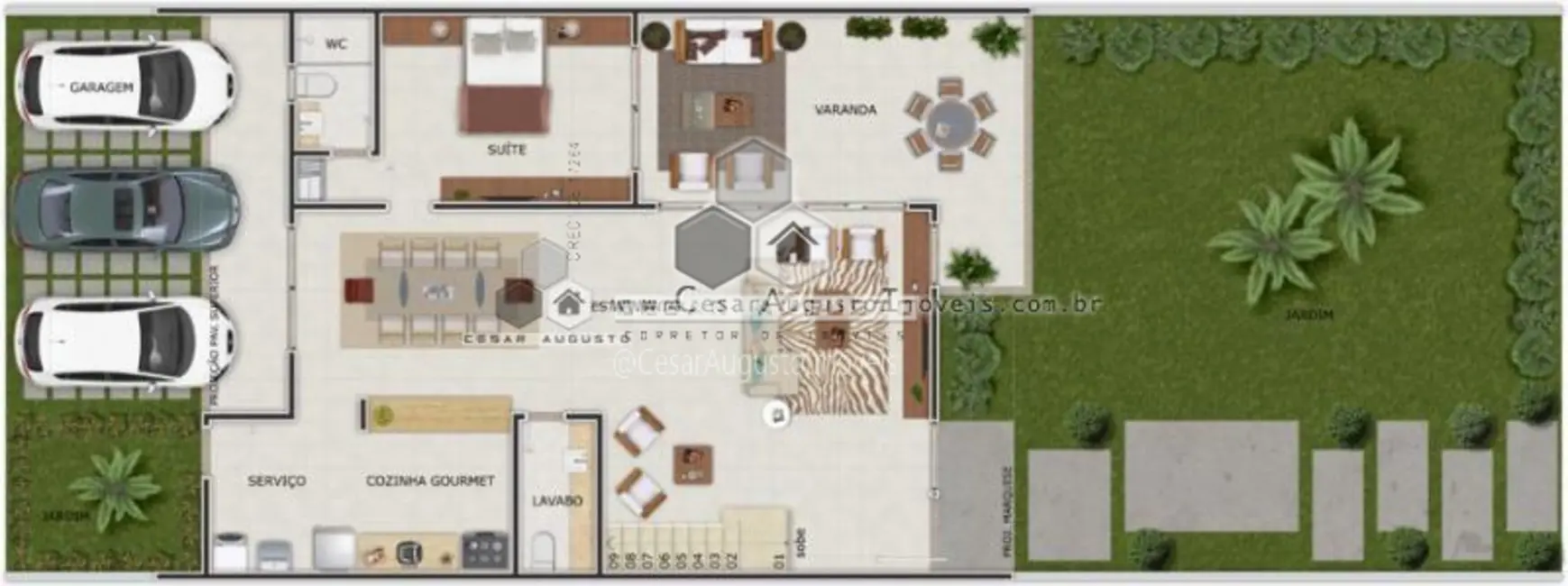 Casa com 3 quartos à venda, 229m2 em Sapiranga, Fortaleza - CE - imagem 5 Foto 5 de Casa com 3 quartos à venda, 229m2 em Sapiranga, Fortaleza - CE