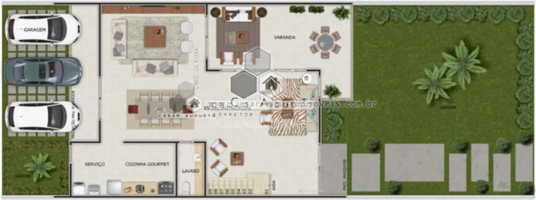 Casa com 3 quartos à venda, 229m2 em Sapiranga, Fortaleza - CE - imagem 6 Foto 6 de Casa com 3 quartos à venda, 229m2 em Sapiranga, Fortaleza - CE