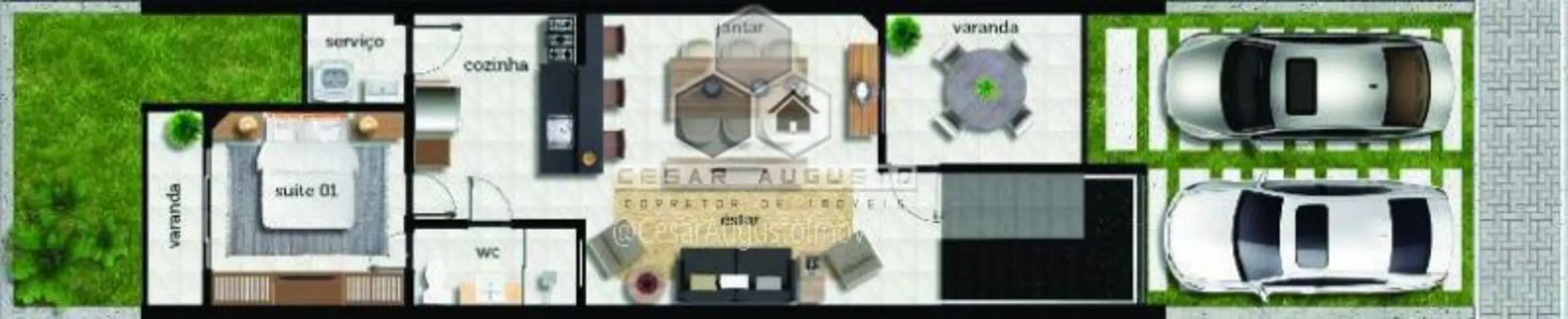 Casa de Condomínio com 4 quartos à venda, 133m2 em Eusebio - CE - imagem 3 Foto 3 de Casa de Condomínio com 4 quartos à venda, 133m2 em Eusebio - CE