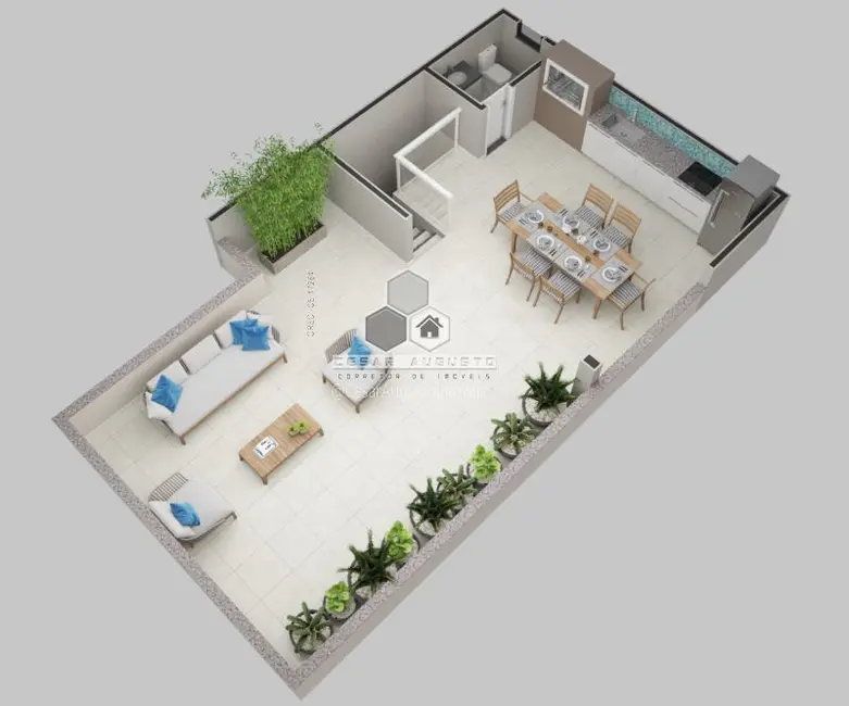 Foto 4 de Apartamento com 2 quartos à venda, 51m2 em Centro, Eusebio - CE