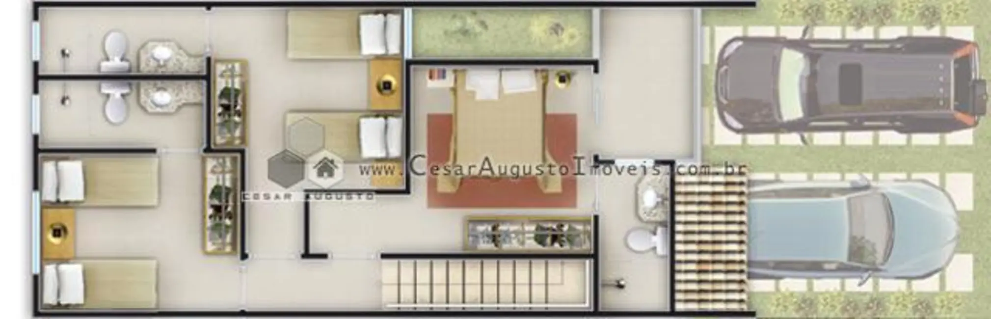 Foto 2 de Casa de Condomínio com 3 quartos à venda, 96m2 em Lagoa Redonda, Fortaleza - CE