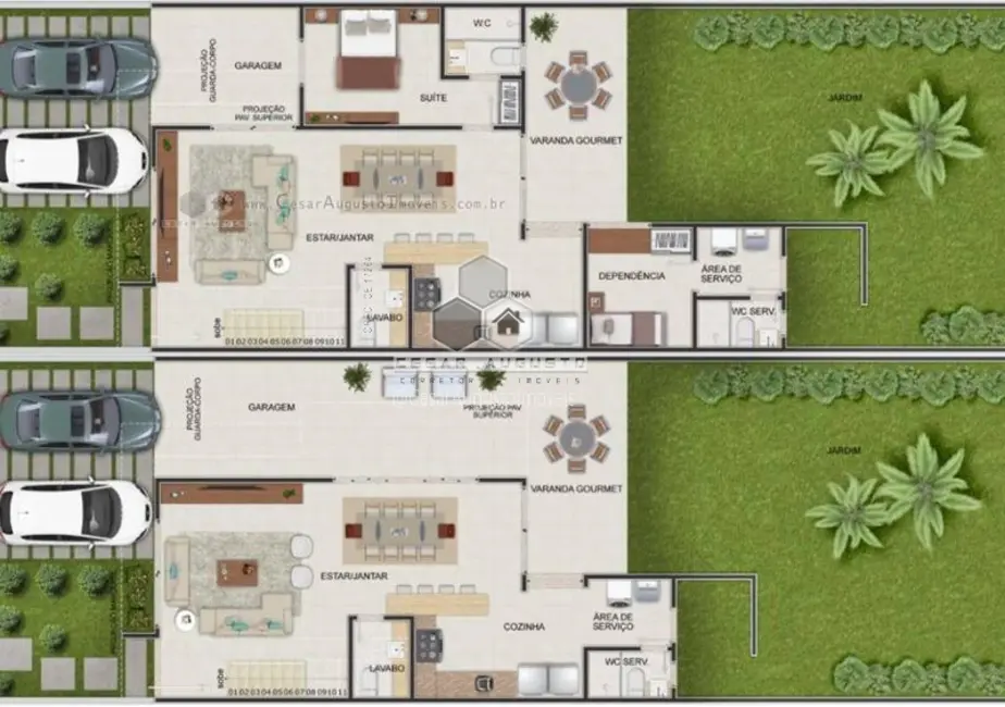 Casa com 4 quartos à venda, 186m2 em Sapiranga, Fortaleza - CE - imagem 3 Foto 3 de Casa com 4 quartos à venda, 186m2 em Sapiranga, Fortaleza - CE