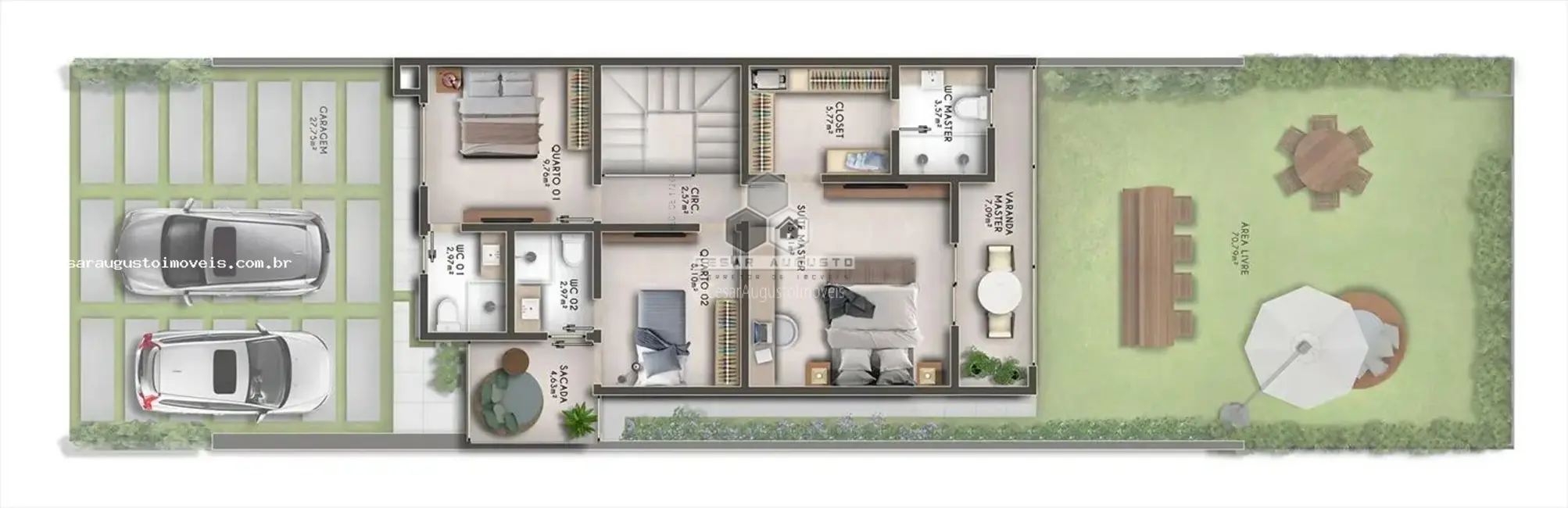 Casa de Condomínio com 4 quartos à venda, 151m2 em Centro, Eusebio - CE - imagem 4 Foto 4 de Casa de Condomínio com 4 quartos à venda, 151m2 em Centro, Eusebio - CE