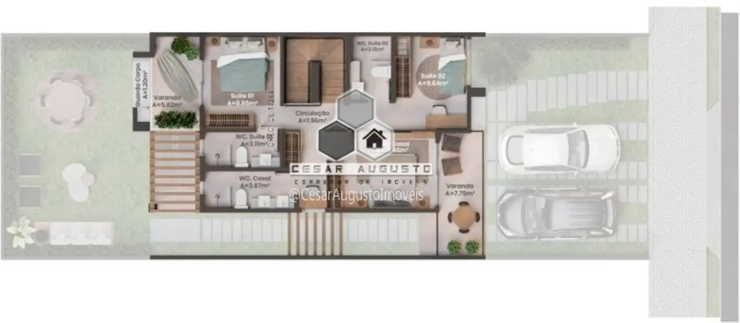 Casa de Condomínio com 4 quartos à venda, 131m2 em Pires Façanha, Eusebio - CE - imagem 2 Foto 2 de Casa de Condomínio com 4 quartos à venda, 131m2 em Pires Façanha, Eusebio - CE