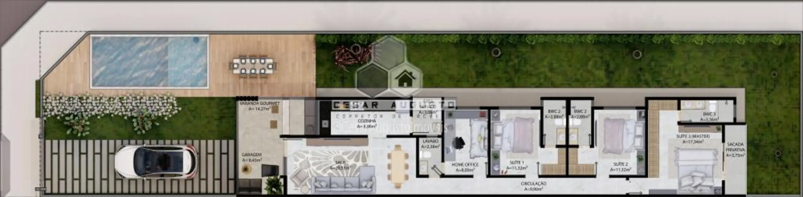 Foto 3 de Casa com 4 quartos à venda em Eusebio - CE