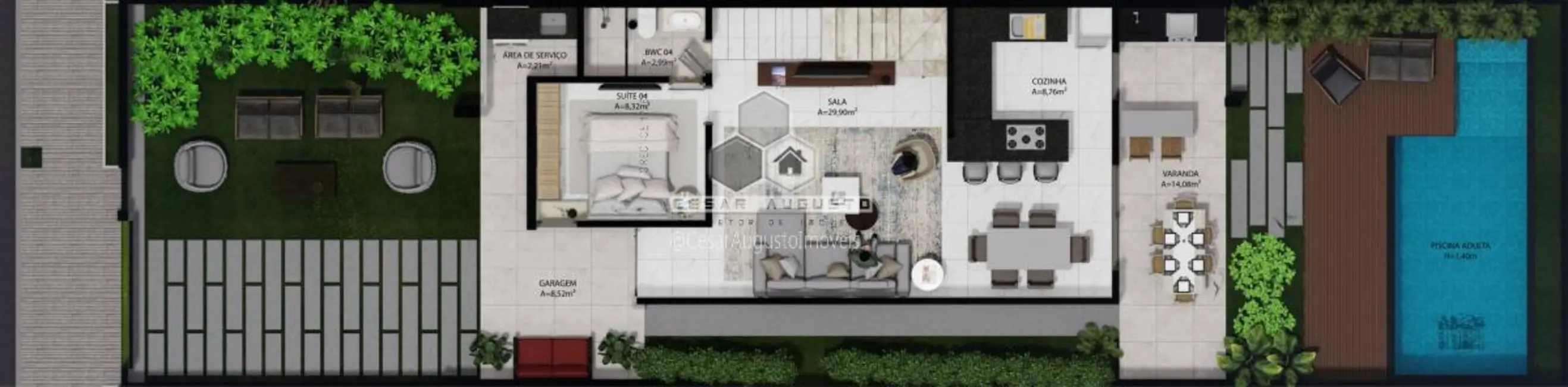 Casa com 4 quartos à venda, 152m2 em Jardim das Oliveiras, Fortaleza - CE - imagem 3 Foto 3 de Casa com 4 quartos à venda, 152m2 em Jardim das Oliveiras, Fortaleza - CE
