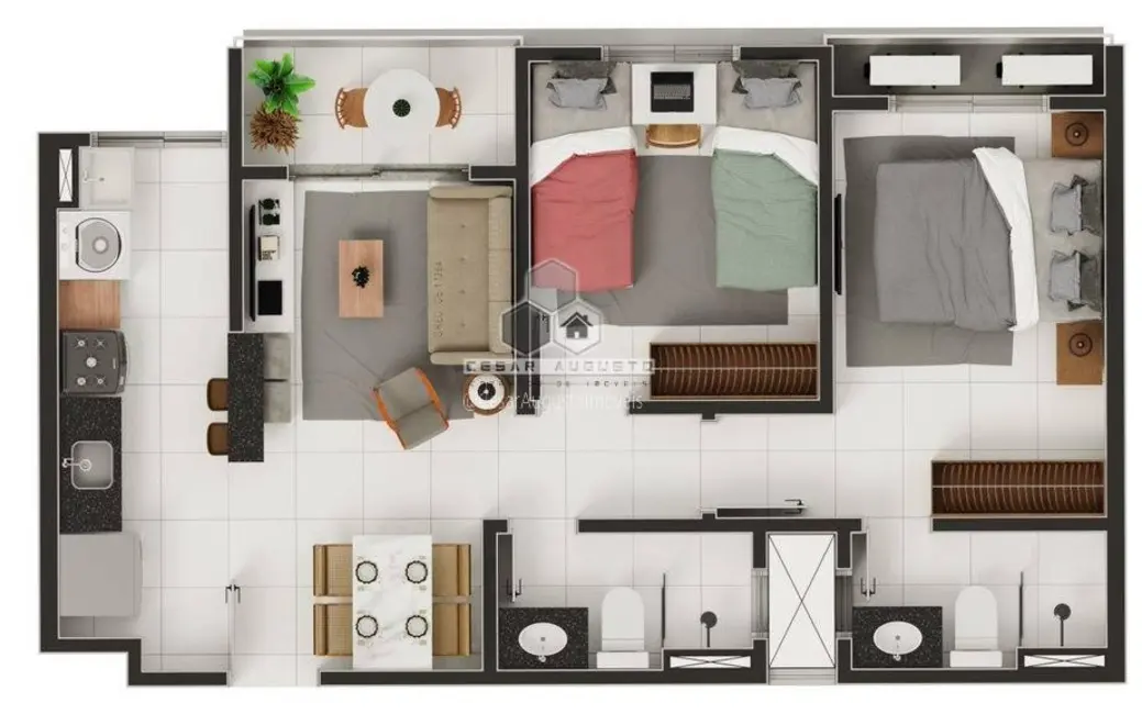 Foto 8 de Apartamento com 2 quartos à venda, 51m2 em Messejana, Fortaleza - CE