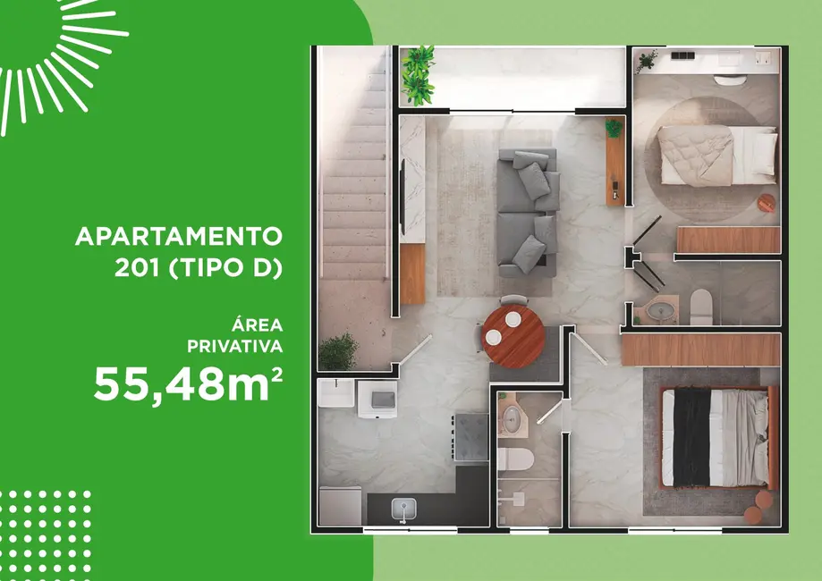 Apartamento com 2 quartos à venda, 47m2 em Itaitinga - CE - imagem 6 Foto 6 de Apartamento com 2 quartos à venda, 47m2 em Itaitinga - CE