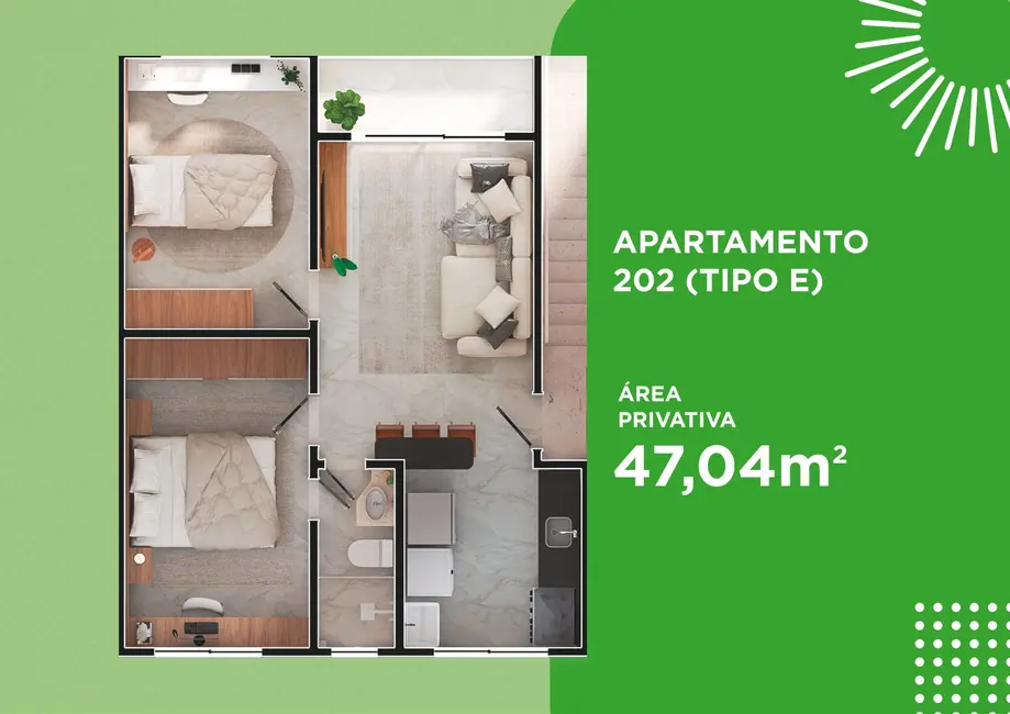 Apartamento com 2 quartos à venda, 47m2 em Itaitinga - CE - imagem 7 Foto 7 de Apartamento com 2 quartos à venda, 47m2 em Itaitinga - CE