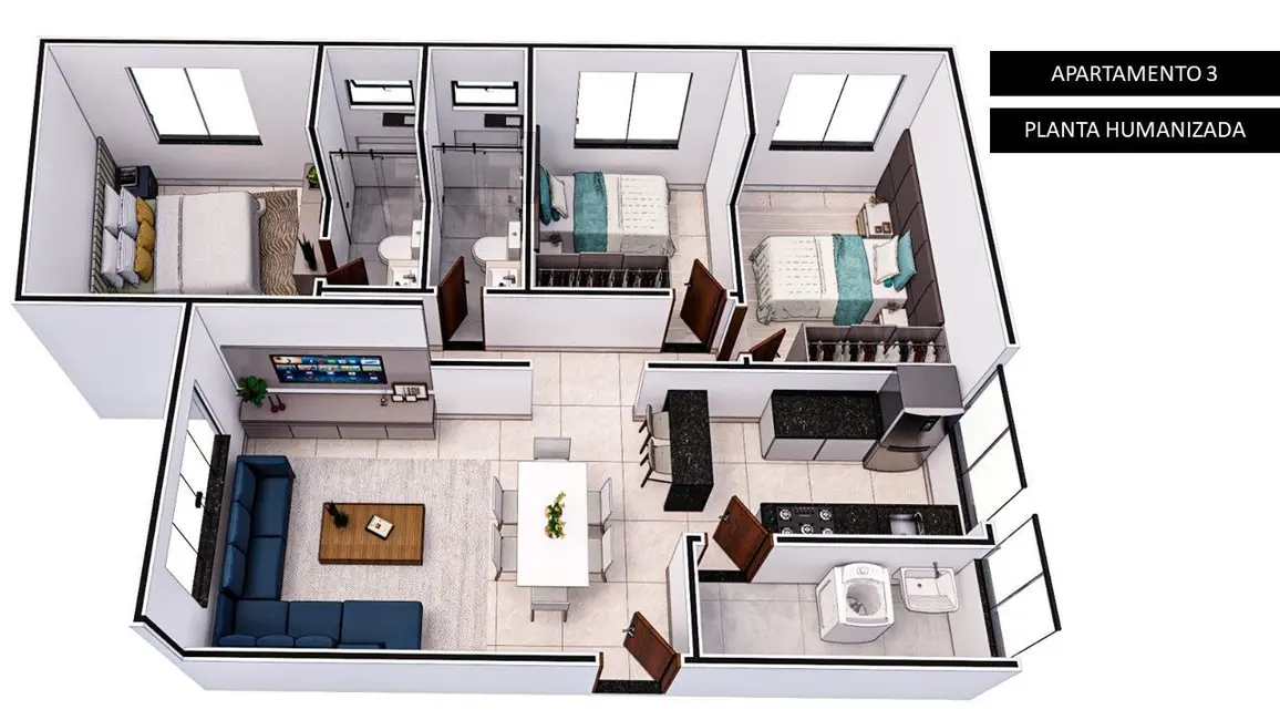 Foto 2 de Apartamento com 3 quartos à venda, 80m2 em Santana Do Paraiso - MG
