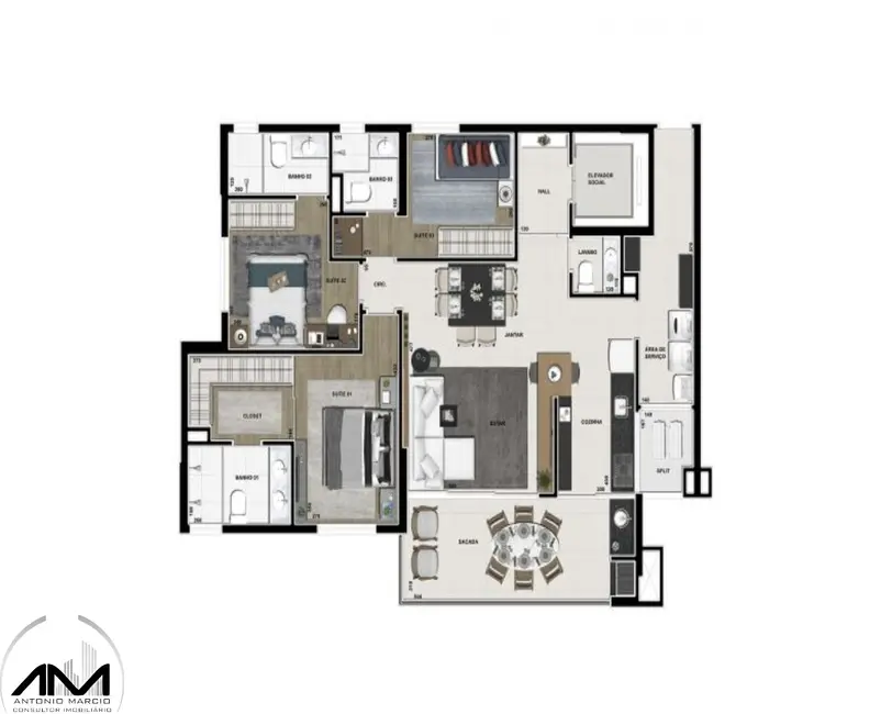 Foto 3 de Apartamento com 2 quartos à venda, 117m2 em Jardim Europa, Dourados - MS