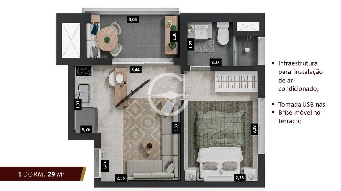 Foto 5 de Apartamento com 1 quarto à venda, 26m2 em Pinheiros, São Paulo - SP